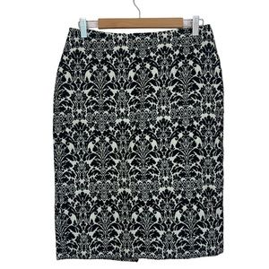 Talbots Damask Wool Blend Pencil Skirt